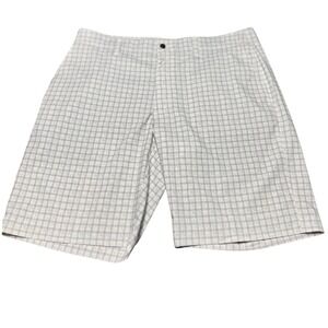 Callaway Mens Size 38 Gray Plaid Golf Shorts Performance Stretch Flat Front